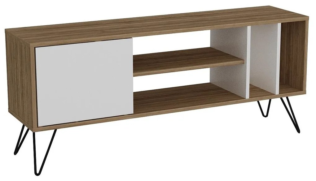 Masă TV/Dulap Mistique 140 (Nuc + Negru + Alb) . 1102364