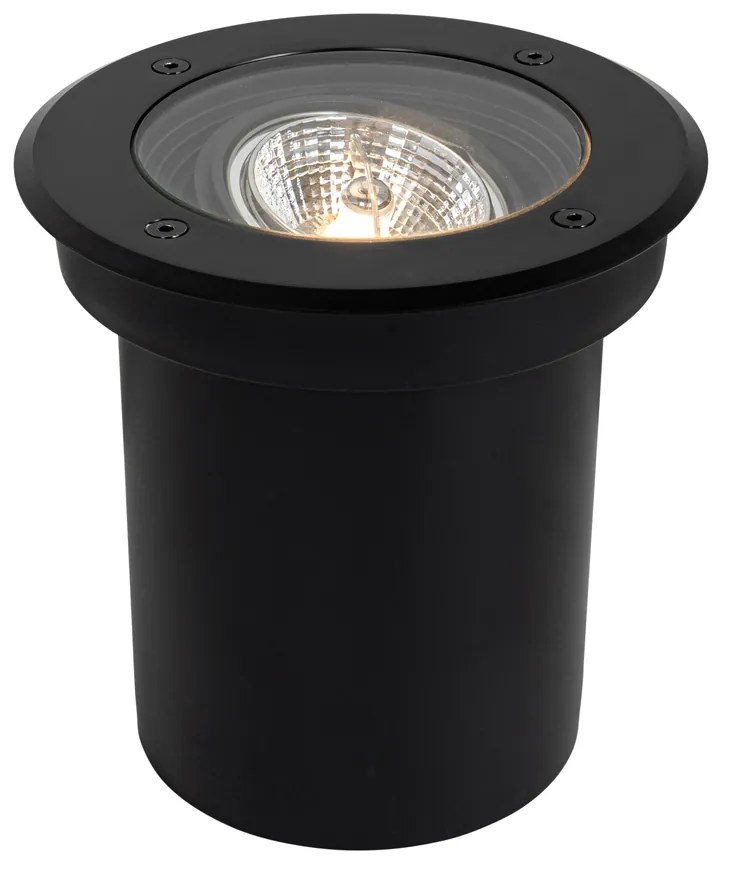 Proiector modern de sol pentru exterior negru AR70 reglabil IP65 - Delux