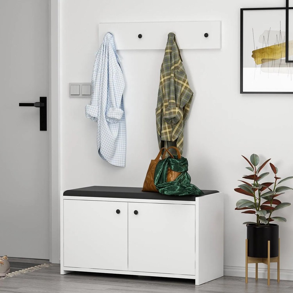 PANTOFAR Zen Shoe Cabinet, Alb, 35x45x80 cm