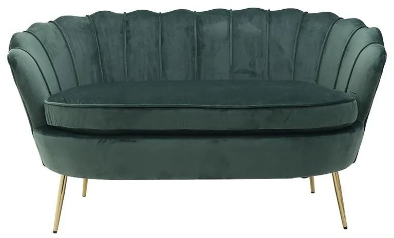 Canapea Green Gold Velvet 143 cm x 77 cm x 79 cm