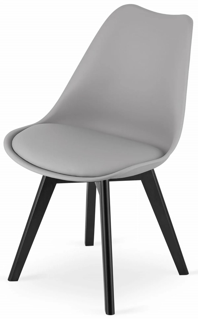 Scaune de sufragerie 4buc gri stil scandinav Dark-Basic