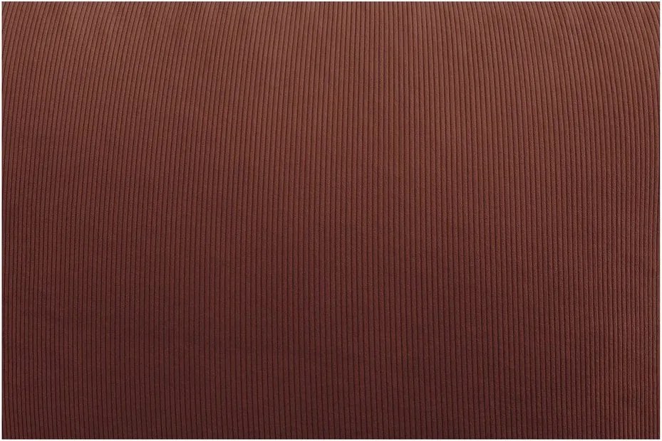 Fotoliu bean bag portocaliu cu tapițerie din catifea reiată Lilibet – Bobochic Paris