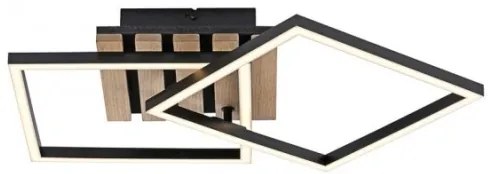 JUST LIGHT. 14053-79 - Plafonieră LED AKUSTIKA LED/15W/230V, stejar/negru