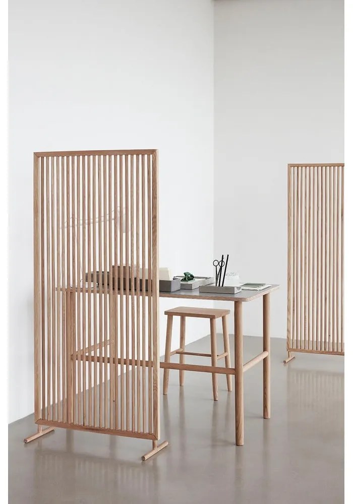 Scaun de bar în culoare naturală din lemn de stejar (înălțime șezut 52 cm) Folk – Hübsch