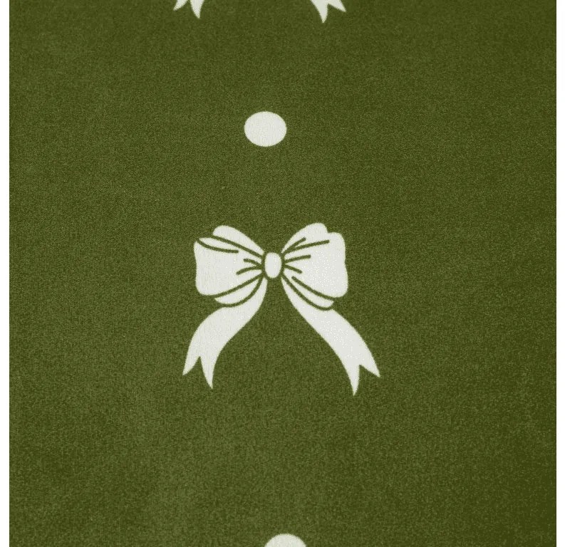 Lenjerie de pat din microfibra de flanel WHITE BOW verde Dimensiune lenjerie de pat: 2 buc 70 x 90 cm | 200 x 220 cm