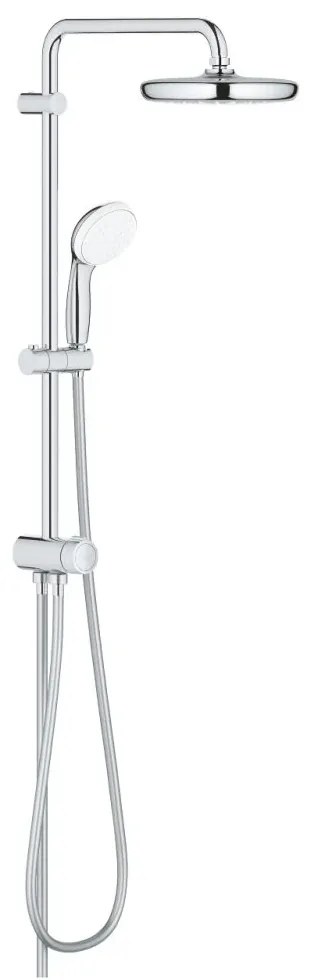 Set paravan dus walk-in 100x200 cm Cersanit Mille, rigola cu iesire laterala si capac crom plus coloana de dus crom