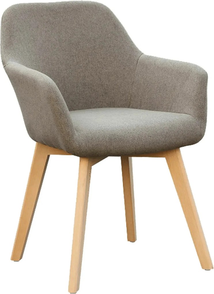 Scaun CLORIN NEW, grej/fag, tesatura/lemn, 56x60x82 cm