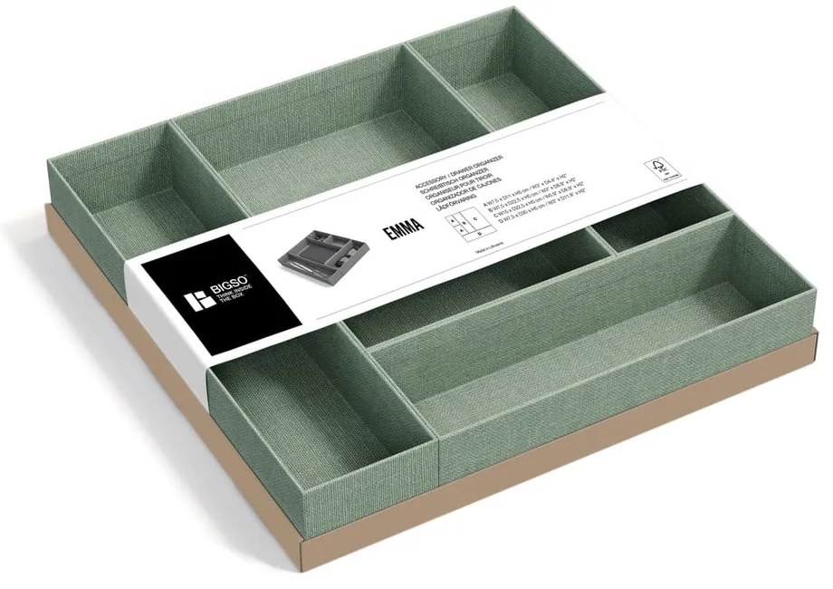 Organizatoare pentru sertare 5 buc. din carton Emma Paper Laminate – Bigso