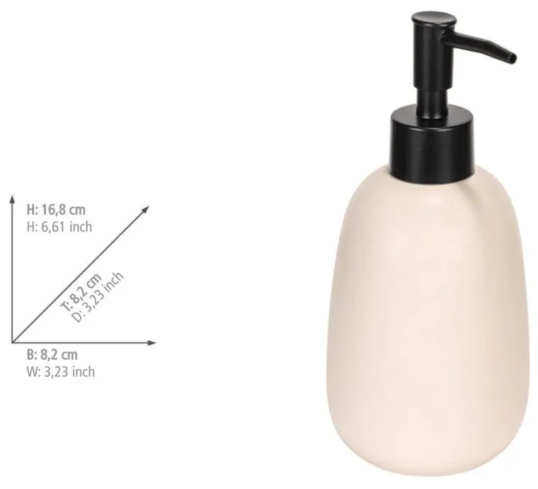 Dozator de săpun lichid crem din ceramică 400 ml Margo – Allstar