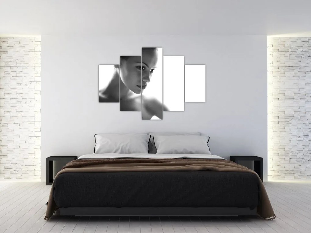 Tablou - Portretul femeii, alb- negru (150x105 cm)