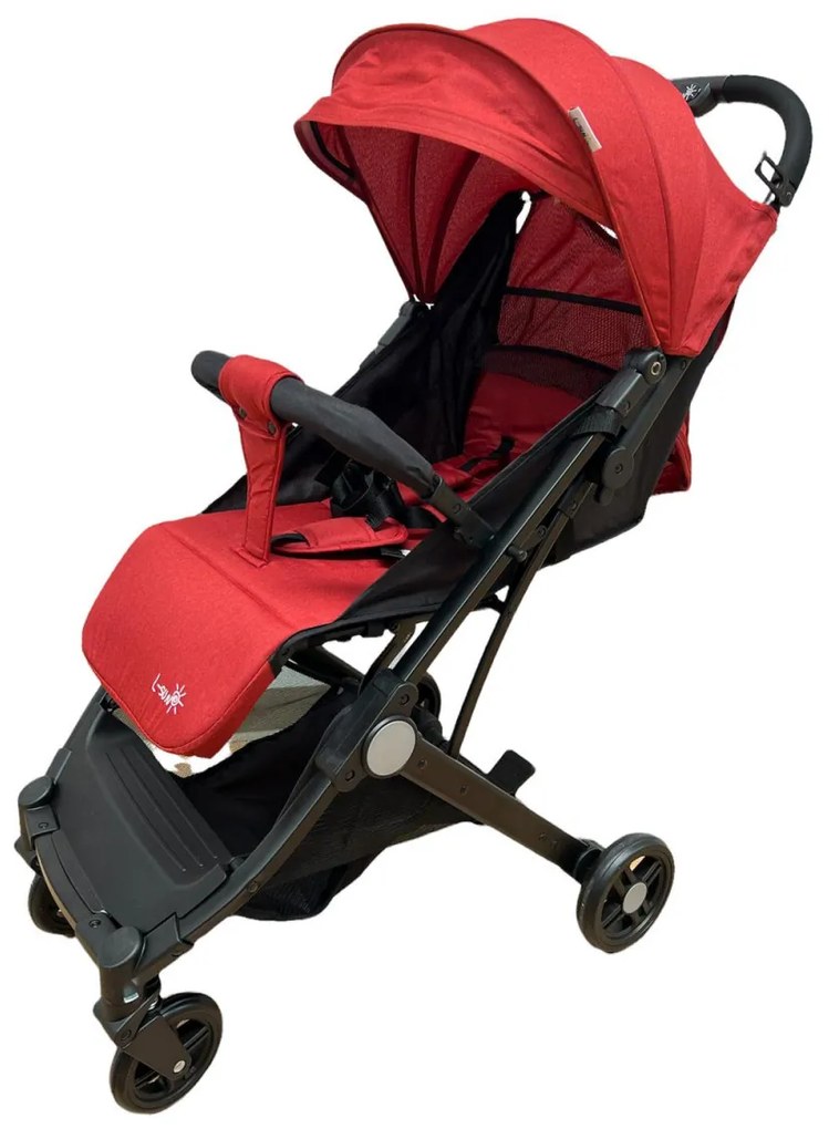 Carucior sport pentru copii, pliere compacta pentru avion cu sistem tip troller - CPC-28-rosu
