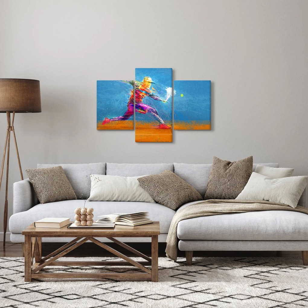 Tablou - Jucător de tenis pictat (90x60 cm)