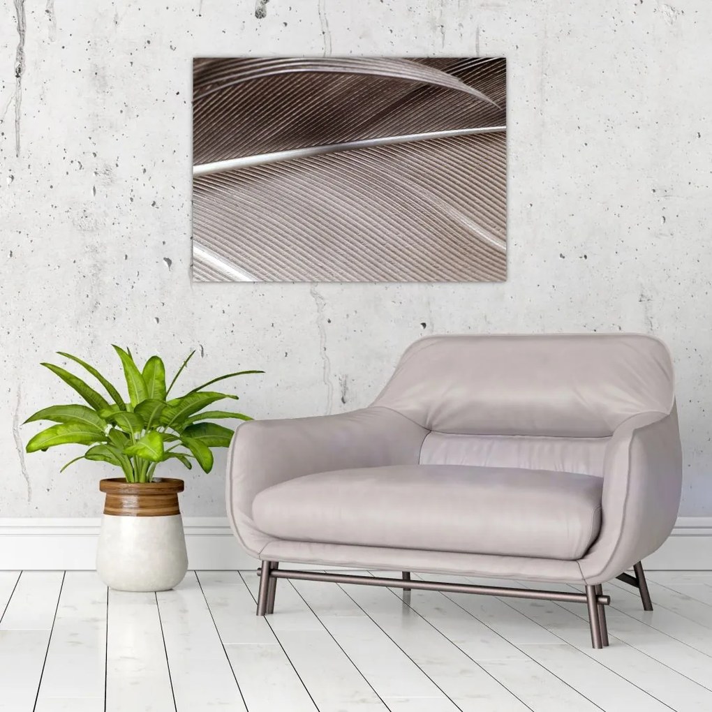 Tablou pe sticlă cu fibre abstacte (70x50 cm)