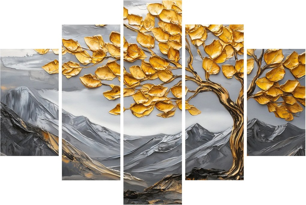 Tablou – Arbore cu frunze aurii (150x105 cm)