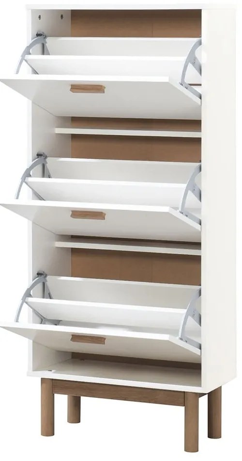 Pantofar alb cu deschidere înclinată Melanie – Støraa