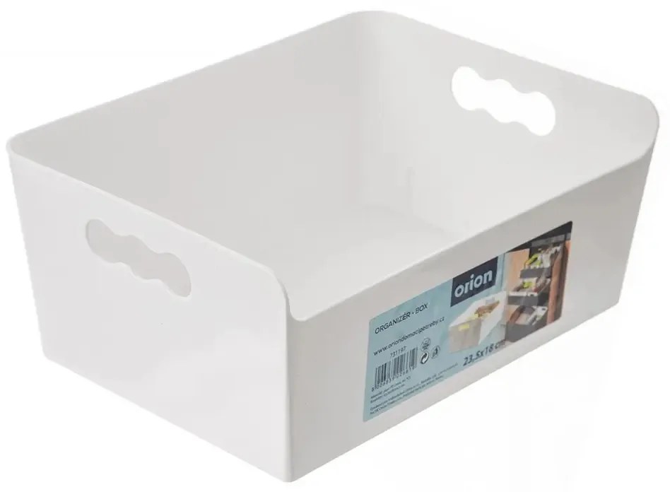 Organizator din plastic Orion Tibox, 23,5 x 18 x10,5 cm, alb