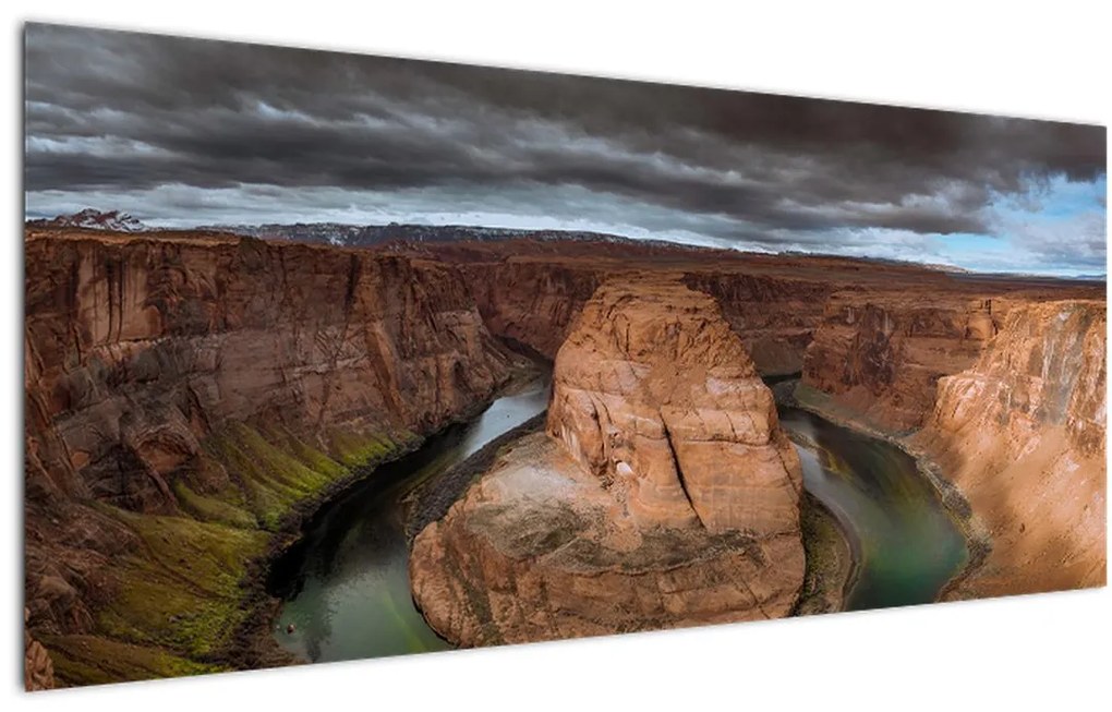 Tablou cu lac în stânci (120x50 cm)