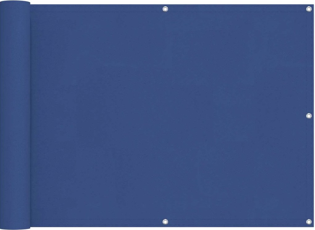 vidaXL Ecran de balcon albastru 75 x 200 cm Oxford alu acoperit cu PU