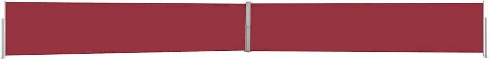 vidaXL Copertină laterală retractabilă de terasă, roșu, 140 x 1200 cm
