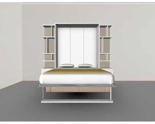 PAT RABATABIL DUBLU CU CANAPEA 2 LOCURI SI 2 BIBLIOTECI Royal (50 cm) - ROYAL SMALL BOOKCASE SET (150X200)