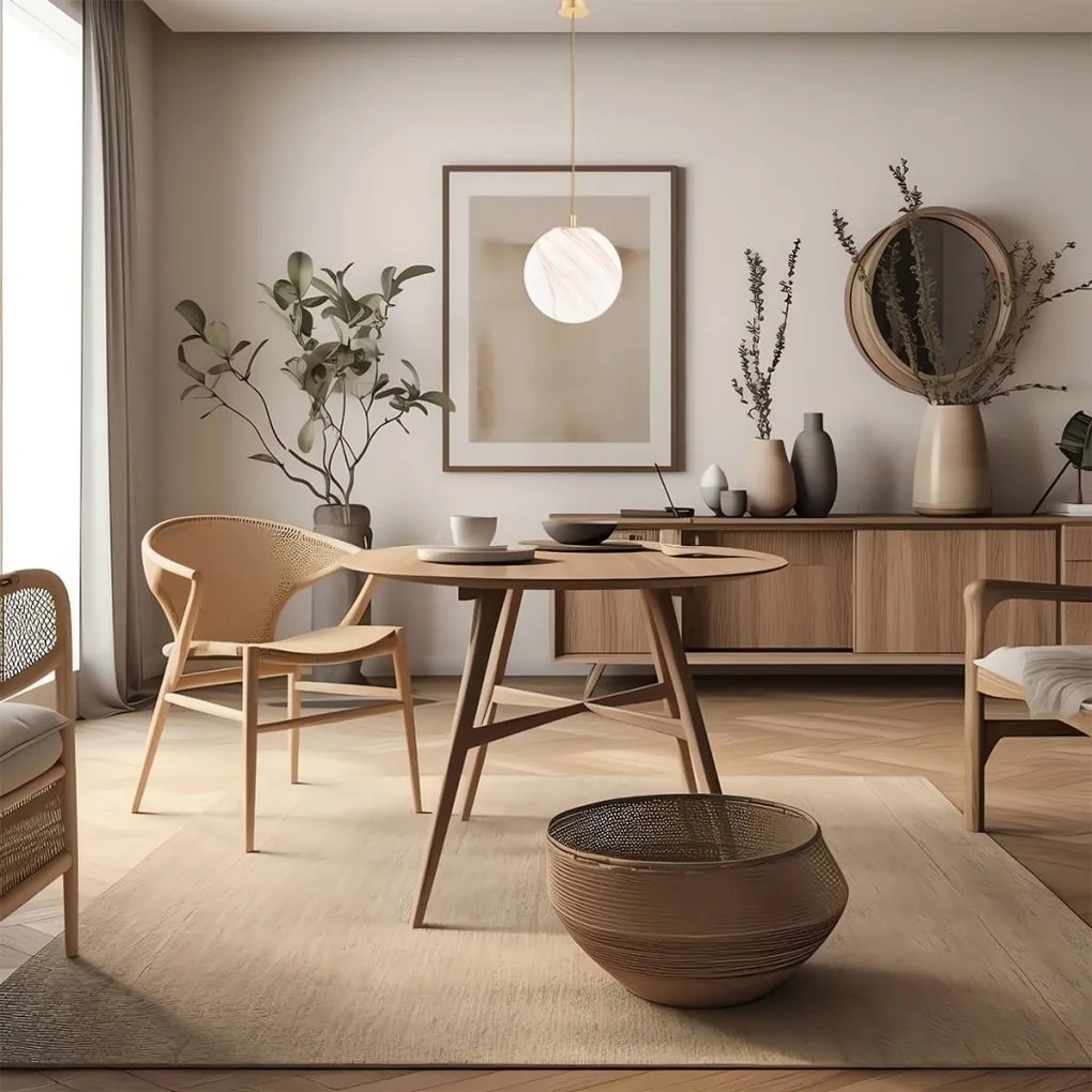 Lustra/Pendul design modern ALMIROS 30cm alama
