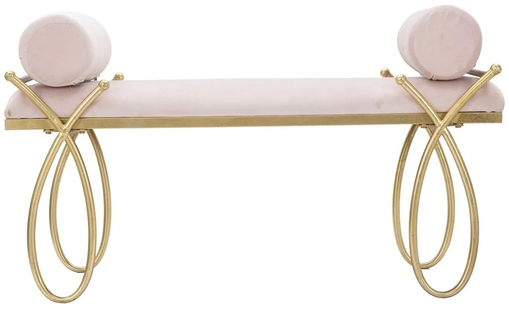 Bancheta Ribbon Pink, Mauro Ferretti, 112.5 x 49 x 53 cm, fier/poliester