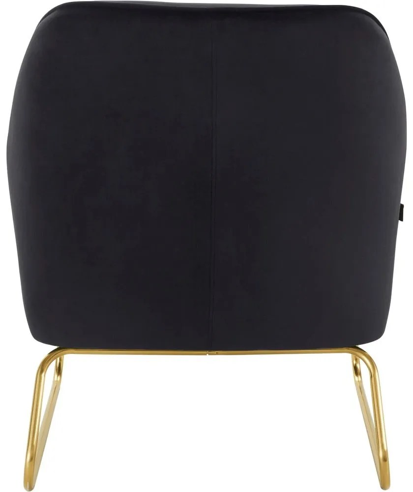 Fotoliu negru cu tapițerie din catifea Joshua - Støraa