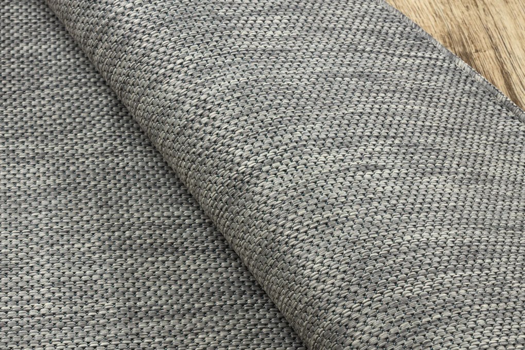 Covor SISAL SION cerc A5165A Melanj țesute plate gri