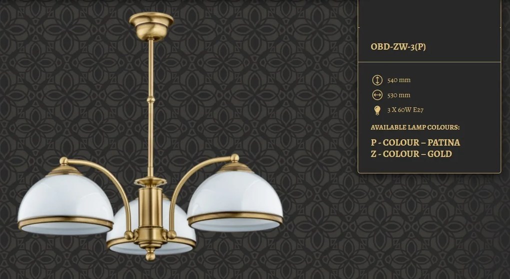Candelabru 3 brate design clasic realizat manual OBD