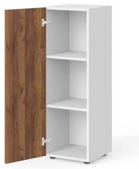 Dulap mediu Manager 39,9 x 42,2 x 119,5 cm, stânga, nuca warmia / alb