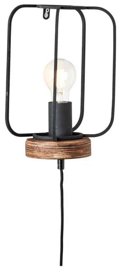 Brilliant - Aplică de perete TOSH 1xE27/52W/230V, finisaj plop