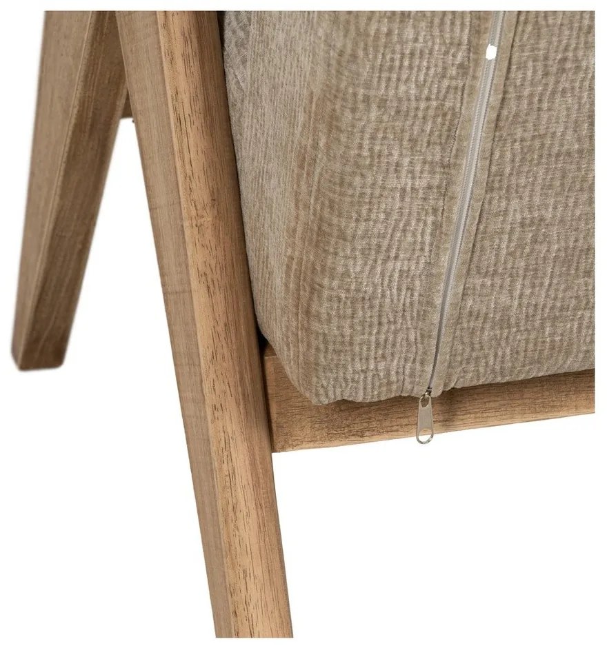 Canapea bej cu tapițerie din chenille 134 cm Rest – Ixia