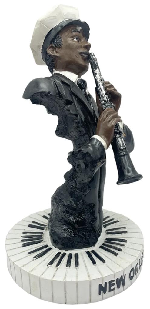 Statueta Instrumentist cu clarinet Anthony, 9x16cm