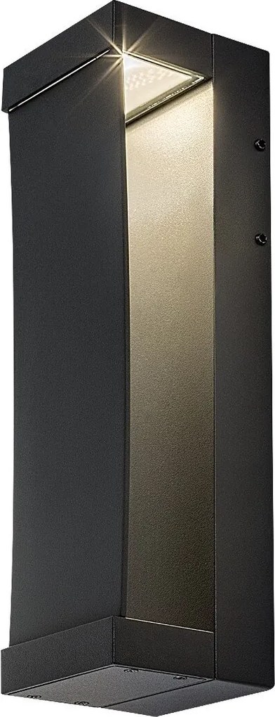 Aplica LED perete exterior IP65 Bradu antracit