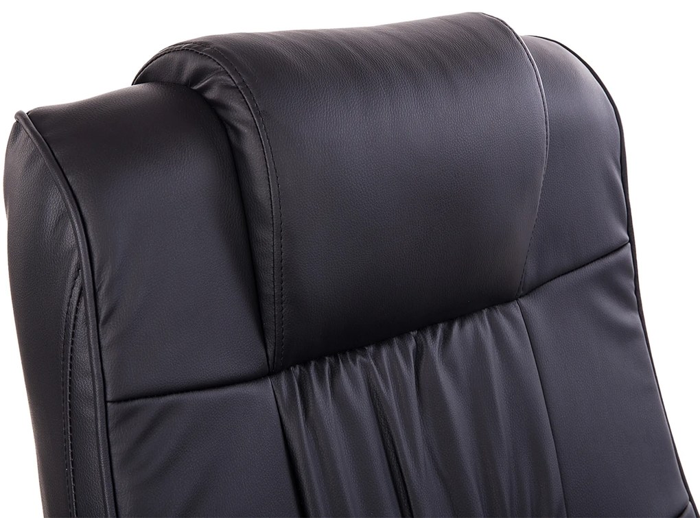 HOMCOM Fotoliu de Masaj și Relaxare electric pivotant inclinabil cu Suport pentru Picioare imitație de piele Negru | Aosom Romania