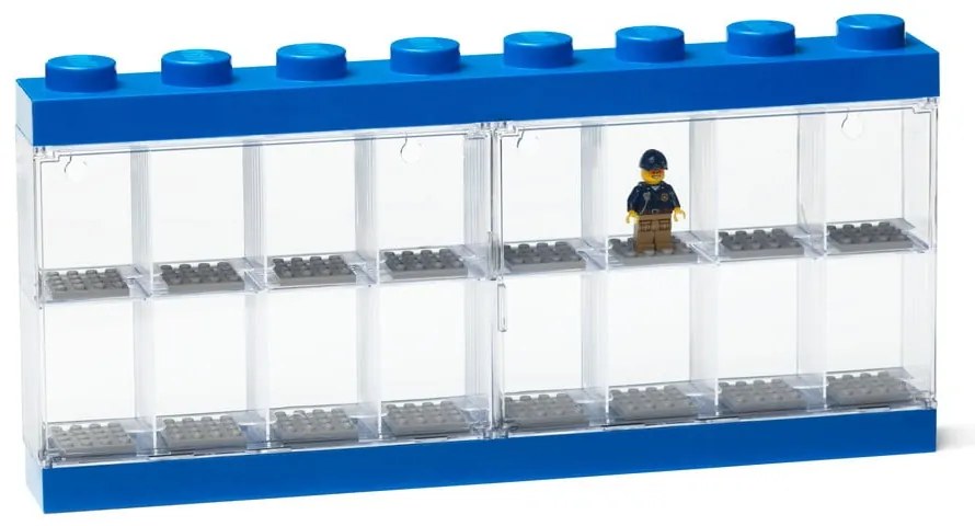 Cutie depozitare 16 minifigurine LEGO®, albastru