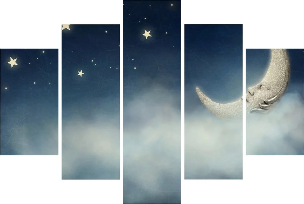 Tablou - Luna cu stele (150x105 cm)