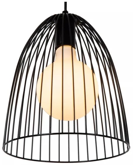 Lustră pe cablu Lucide 74417/01/30 MACARONS 1xE27/40W/230V d. 24,5 cm negru