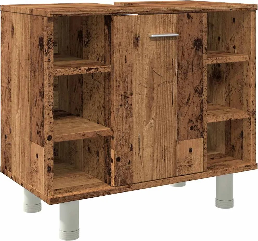 vidaXL Dulap de baie, lemn vechi, 60x32x53,5 cm, PAL