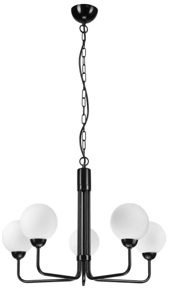 Lustră pe lanț TIFFY 5xG9/5W/230V neagră