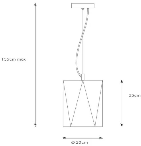 Lustră pe cablu FERN 1xE27/60W/230V Lucide 25407/01/30