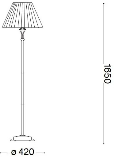 Lampadar Ideal Lux FIRENZE 1xE14/40W/230V auriu