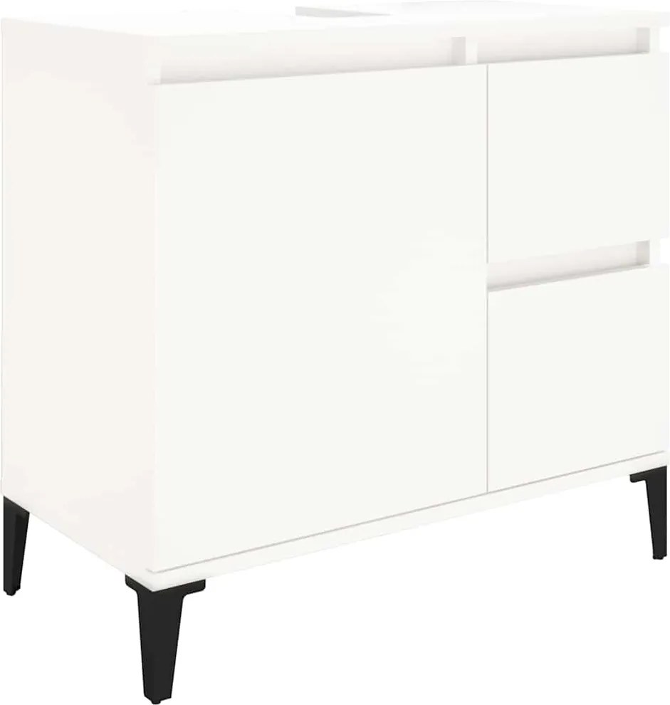 vidaXL Dulap de baie, alb, 65x33x60 cm, lemn prelucrat