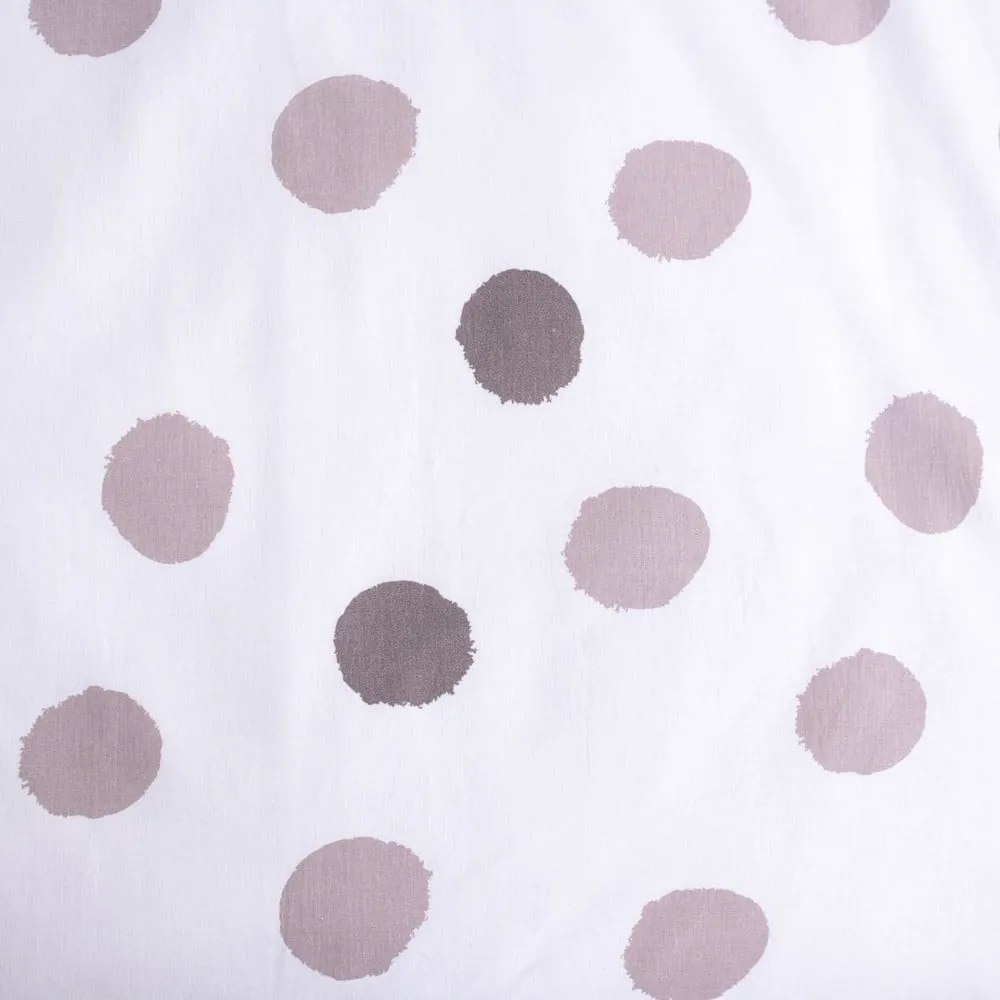 Lenjerie de pat pentru copii albă-gri din bumbac pentru pătuț 100x135 cm Thumper "Dots" – Jerry Fabrics