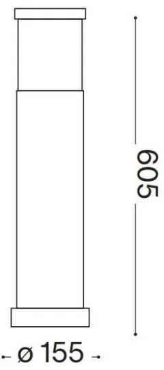 Ideal Lux - TRONCO lampă de exterior 1xE27/42W/230V 60 cm IP65 maro