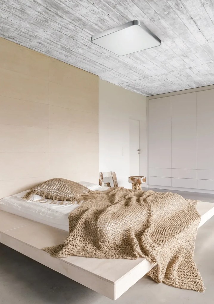 Plafoniera LED moderna SIERRA argintiu, 50x50cm 12100005-SL ZL