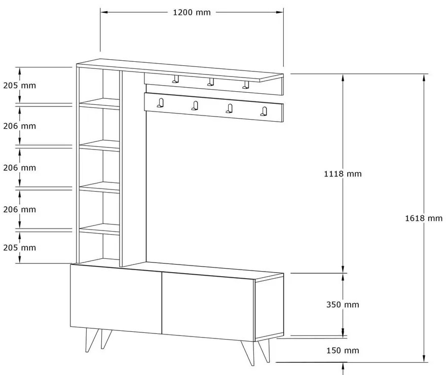 Set pentru hol alb Bahar – Kalune Design