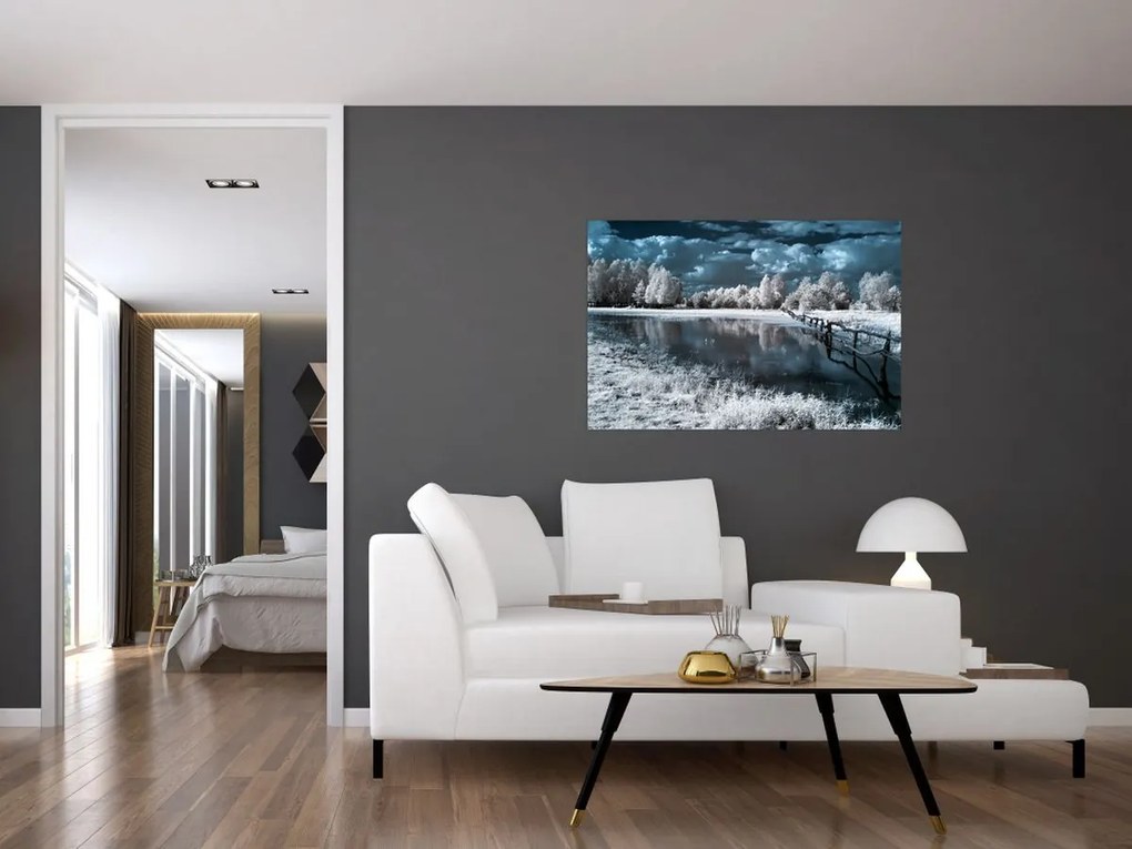 Tablou - Peisaj înghețat (90x60 cm)