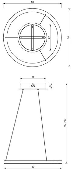 Lustră LED pe cablu GALAXIA LED/26W/230V neagră