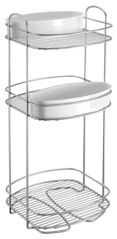 Suport cu 3 nivele pentru baie Metaltex, înălțime 65 cm